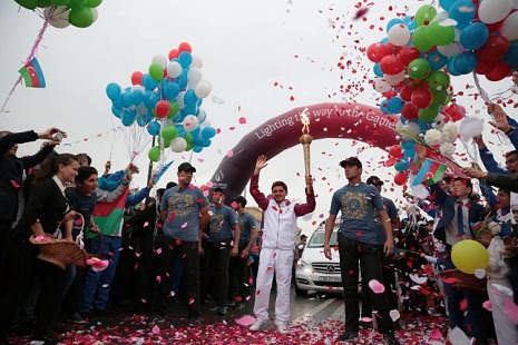 Journey of Baku 2015 Flame arrives in Barda - PHOTOS